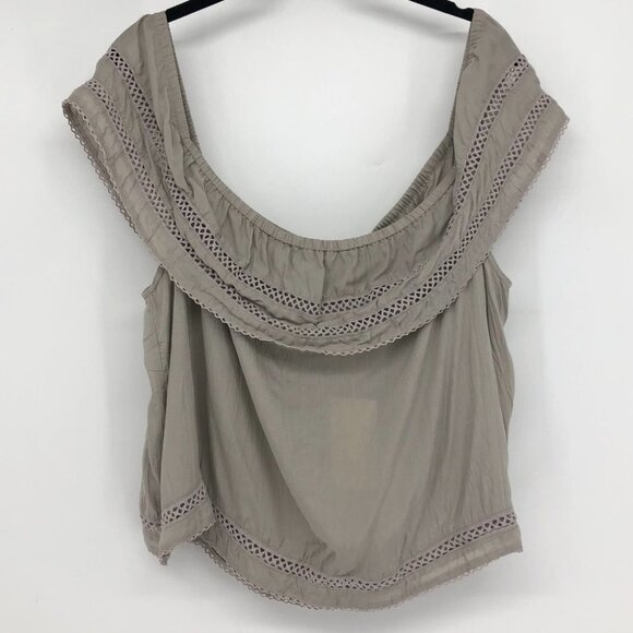 NWT Wilfred Aritzia Hollande off shoulder  Blouse in Ashen Grey XXS - Picture 2 of 16